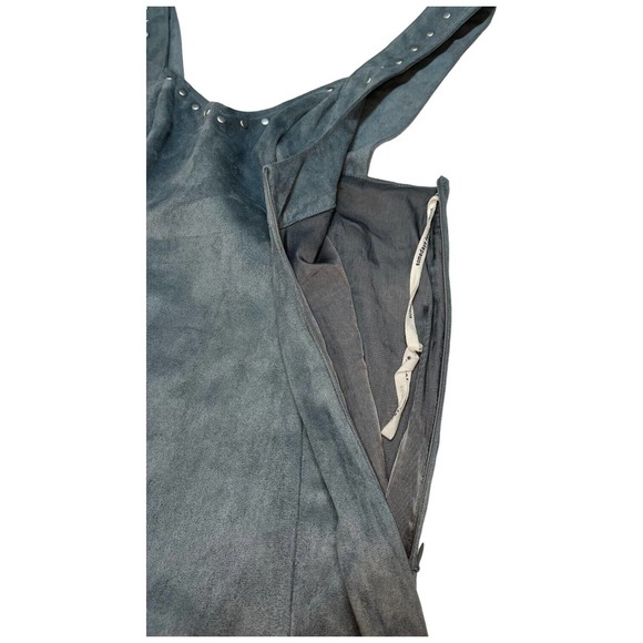 New Some Days Lovin Faux Suede Sleeveless Sweetheart Studded Dress Blue Small - Picture 10 of 16